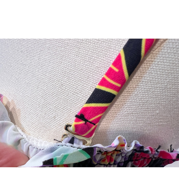 SALT COVE JUNIORS SZ LARGE BIKINI TOP PENNY LANE SMOCKED CONVERTIBLE MULTI NEW! - Picture 8 of 13